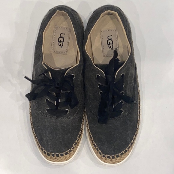 UGG Eyan II Espadrille Canvas Lace Up Sneakers - Picture 4 of 12